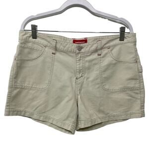 Vintage Y2K Unionbay Jean Short Mid Rise Flat Front Cream Off White Gorpcore 15